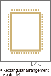 Rectangular arrangement: seats 54