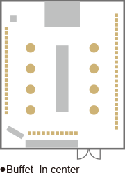 Buffet: 1 center table