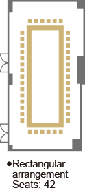 Rectangular arrangement: seats 42