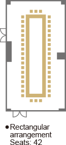 Rectangular arrangement: seats 42