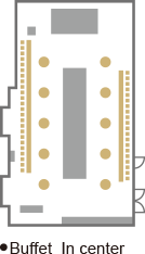 Buffet: 1 center table