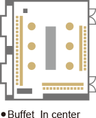 Buffet: 1 center table