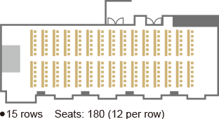 Rows: 15, seats: 180 (12 per row).